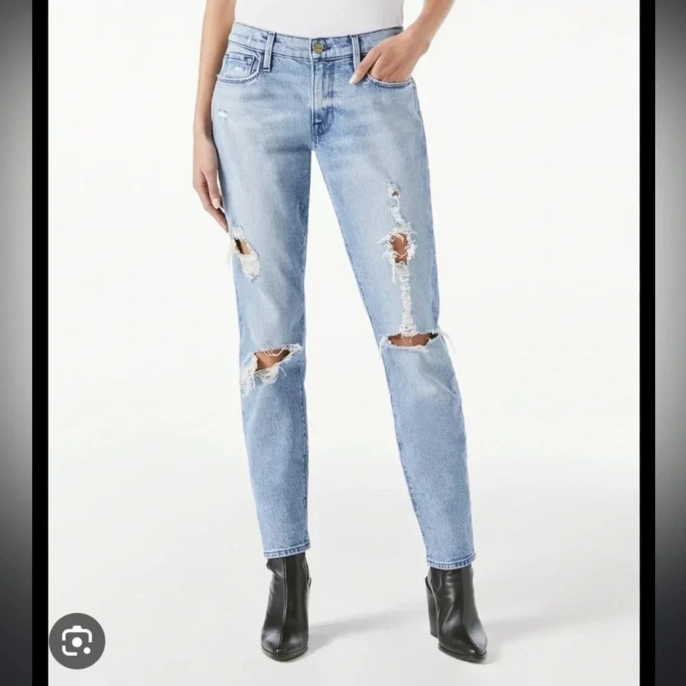 FRAME LE GARÇON BOYFRIEND STRAIGHT JEANS